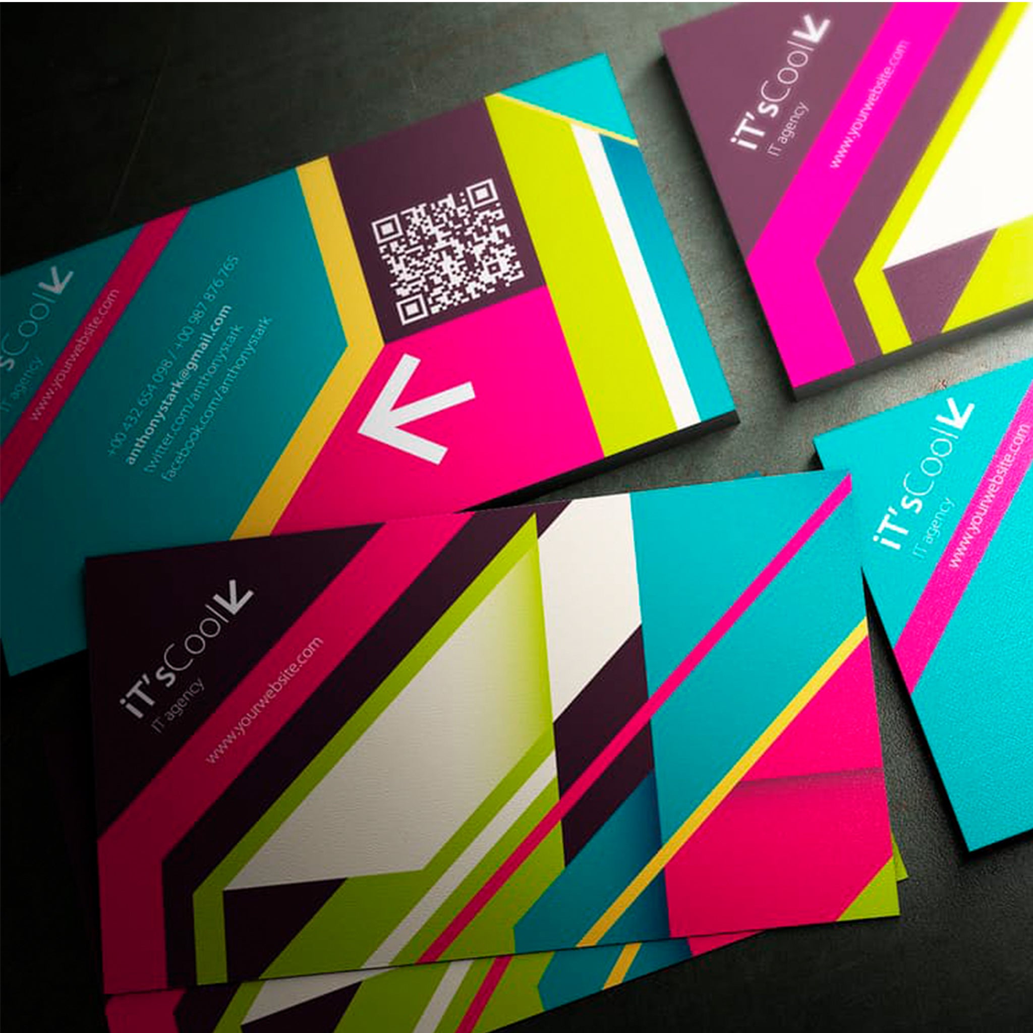 Color Belts Business Card Design 2