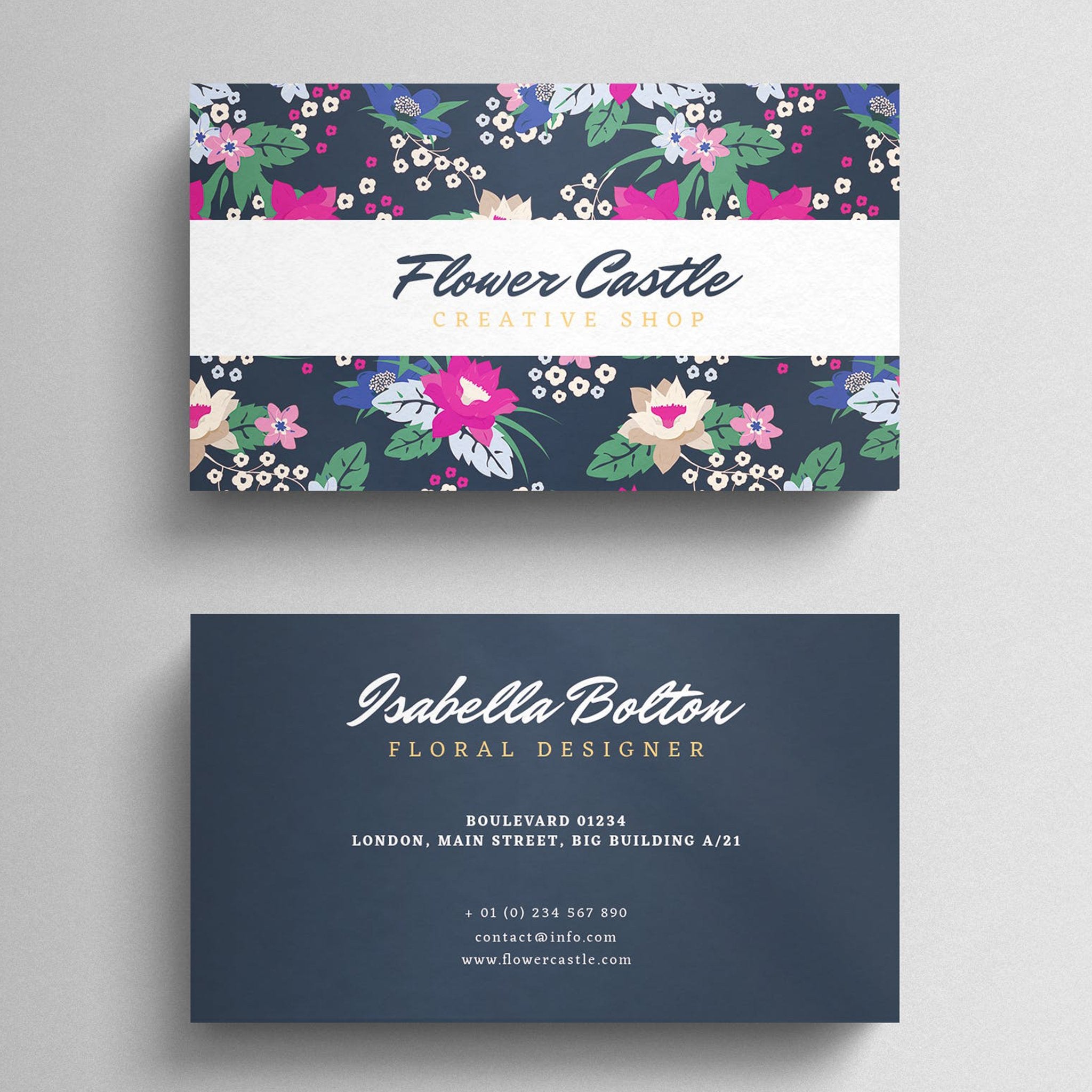 Flower Castle Business Card Design #26