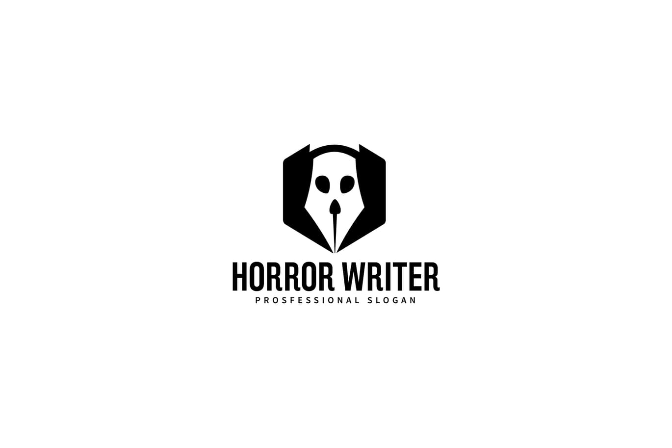 Horror Writer Pen Logo