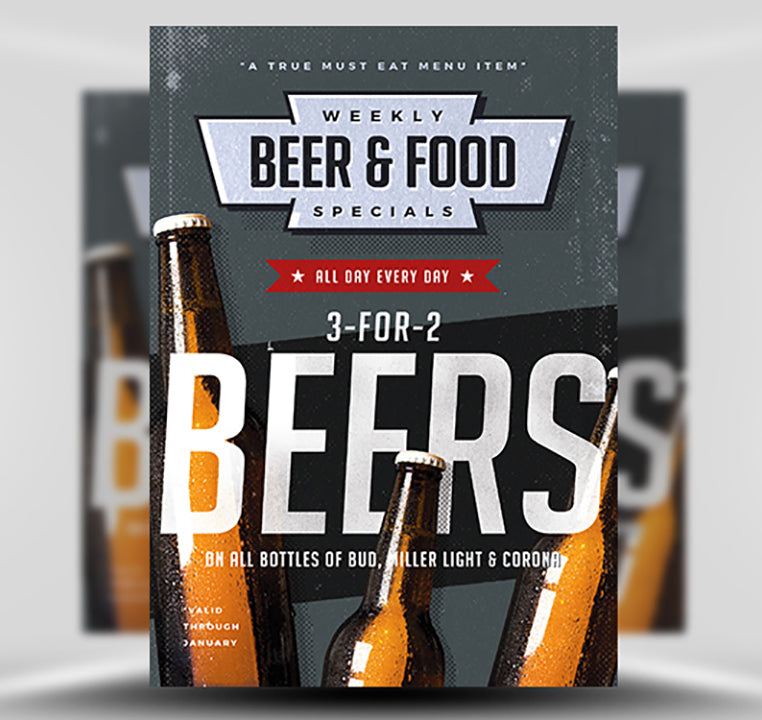 Vintage Beer Poster V3 1 Flyer