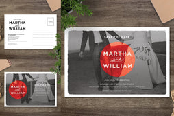 William Wedding Postcard Invitation